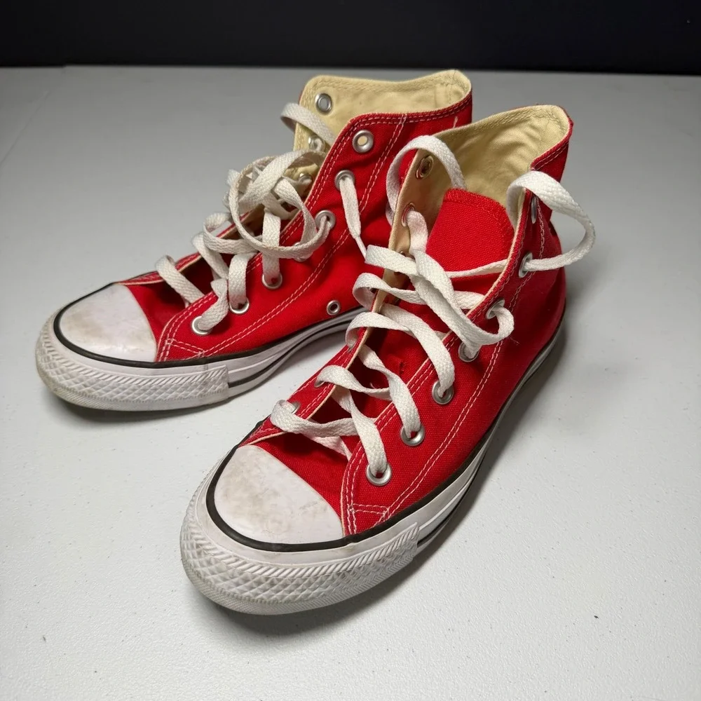 Converse Chuck Taylor‎ All Star High Top Men 5 Women 7 Red Canvas Sneakers M9621 - Picture 9 of 9